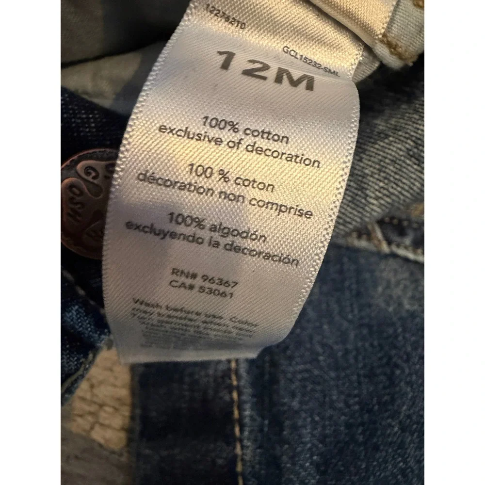 Oshkosh‎ B'gosh 12 Months Baby Denim Overalls Bibs Jeans Vestbak Boys Girls
